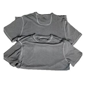 Tommy Bahama  Shirt Reversible Mens Lot 2 Gray Coolmax/Tencel READ Size